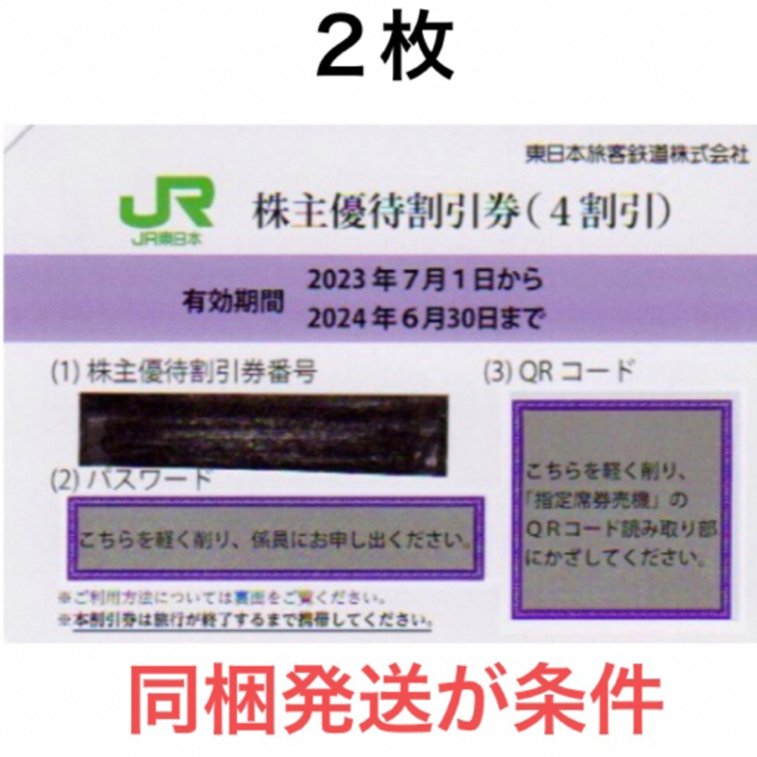 ２枚一組????JR東日本株主優待割引券????No.AZ1JR東日本株主優待サービス券