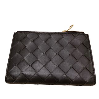 ボッテガヴェネタ(Bottega Veneta)の　ボッテガ・ヴェネタ BOTTEGA VENETA スモールイントレチャート２つ折り財布 ブラウン レザー メンズ 二つ折り財布(折り財布)