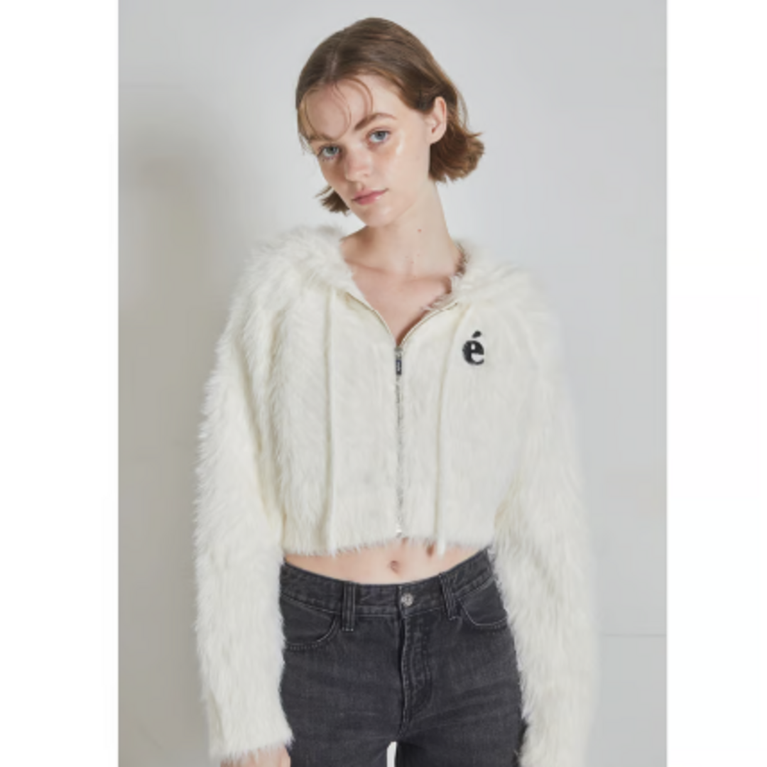épine - é shaggy knit zipper hoodieの通販 by ♡'s shop épine - é shaggy knit zipper hoodieの通販 by ♡'s shop