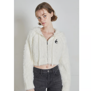 épine - é shaggy knit zipper hoodieの通販 by ♡'s shop épine - é shaggy knit zipper hoodieの通販 by ♡'s shop