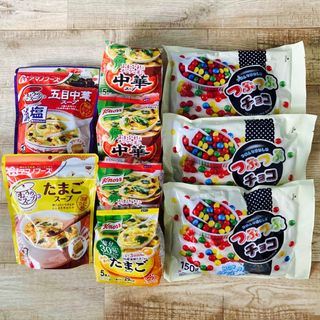 アジノモト(味の素)のつぶつぶチョコ♡たまごスープ♡中華スープ等(インスタント食品)