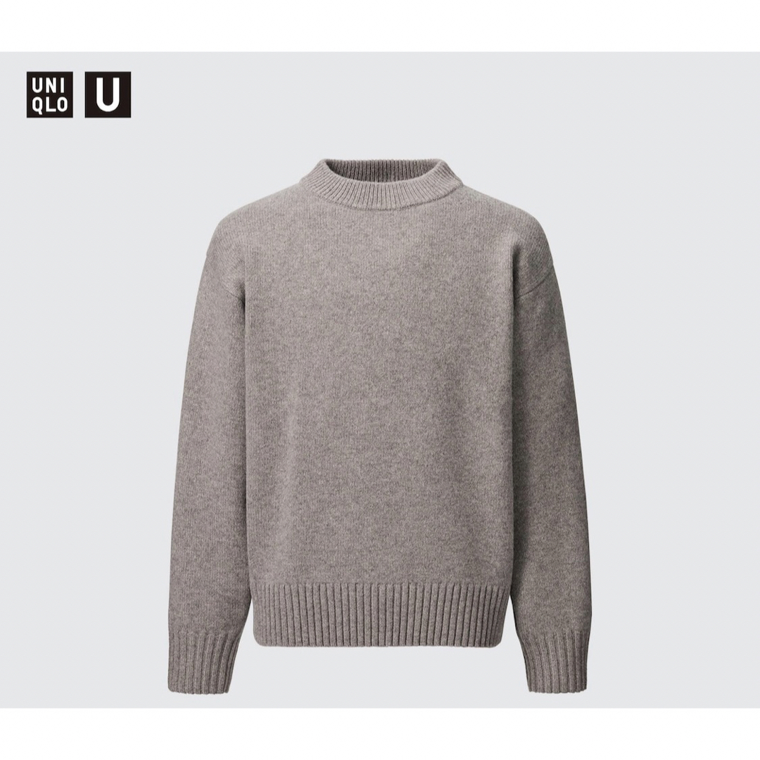 UNIQLO(ユニクロ)の完売品　ユニクロ プレミアムラムローゲージセーター ベージュL メンズのトップス(ニット/セーター)の商品写真