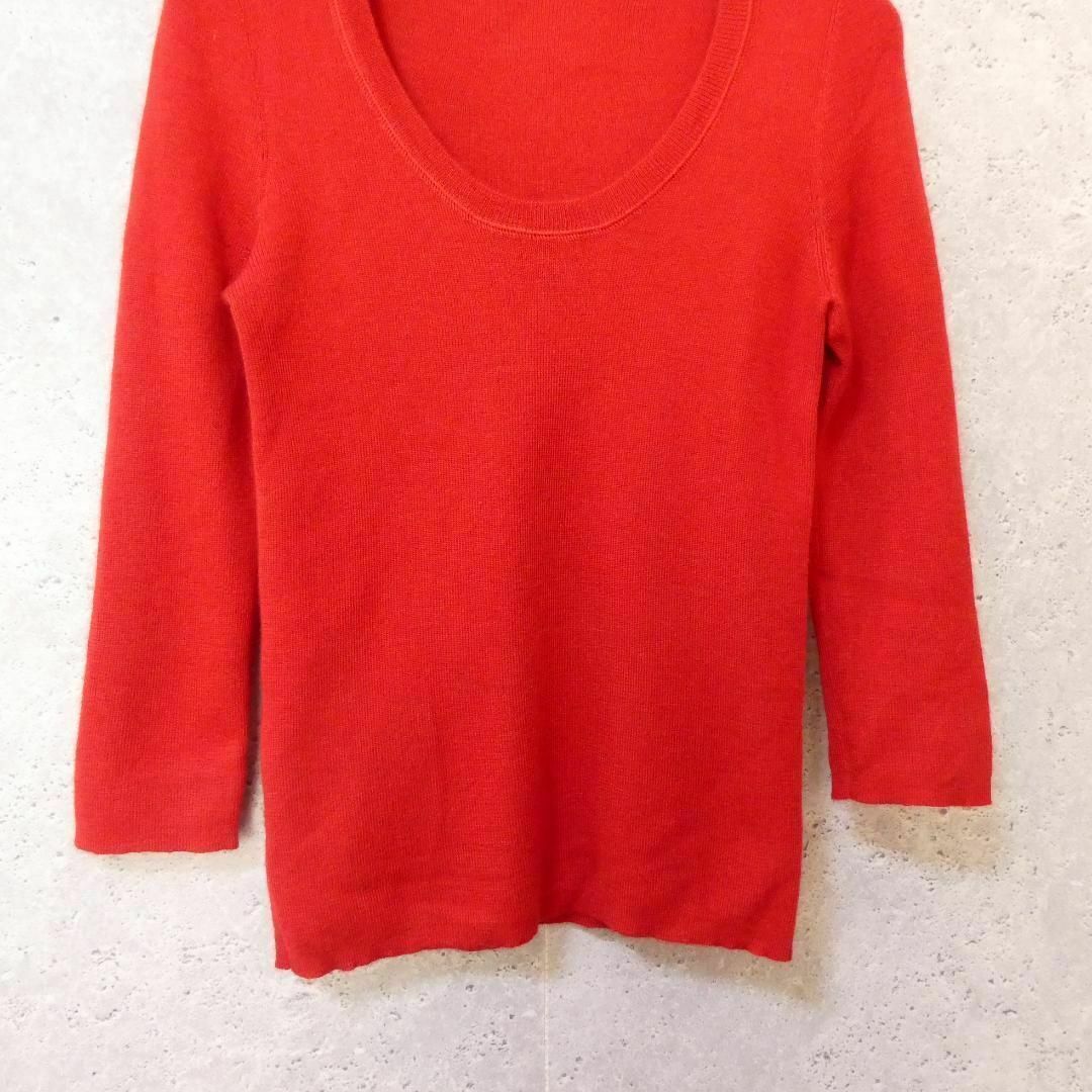 大幅値下/メール便OK/日本製 良品 七分袖 セーター 綺麗 ロゴセーター