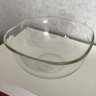 オールドパイレックス　Pyrex  スクエア　四角　ボウル　耐熱ガラス　レトロ