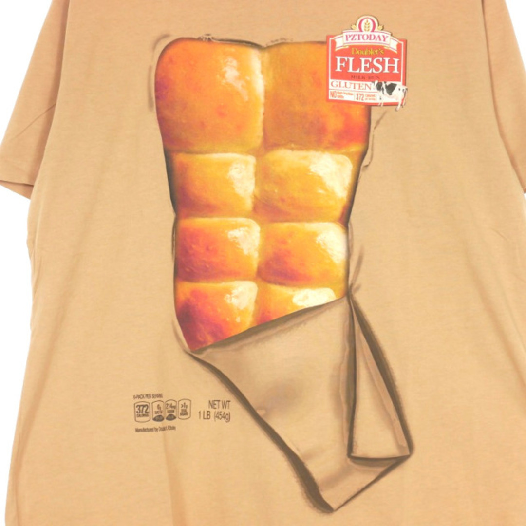 ダブレット doublet 23SS ブレッドプリントTシャツ S ブラウン 茶 メンズのトップス(Tシャツ/カットソー(半袖/袖なし))の商品写真