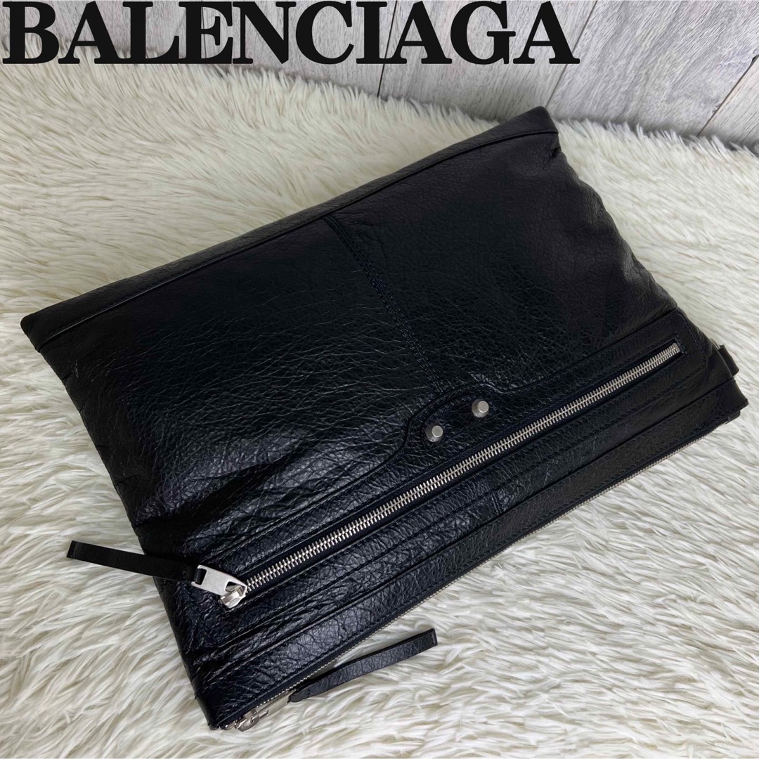 Balenciaga(バレンシアガ)の人気♡A4可♡極美品♡BALENCIAGA バレンシアガ レザー クラッチバッグ メンズのバッグ(セカンドバッグ/クラッチバッグ)の商品写真