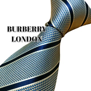 ★BURBERRY LONDON★　バーバリーロンドン　グレー系　ストライプ(ネクタイ)