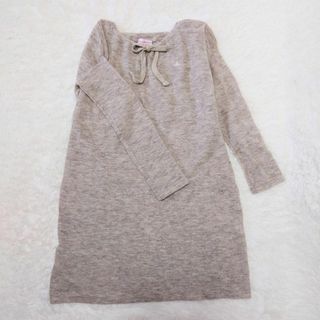 ヴィヴィアンウエストウッド(Vivienne Westwood)の【美品】ヴィヴィアンウエストウッド　オーヴ　ニット　ワンピ　グレージュ　モヘア(ロングワンピース/マキシワンピース)