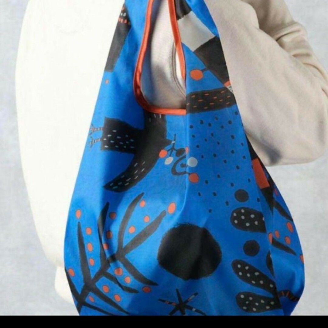 【新品】カルディ　エコバッグ　いきものがたり　ブルー レディースのバッグ(エコバッグ)の商品写真