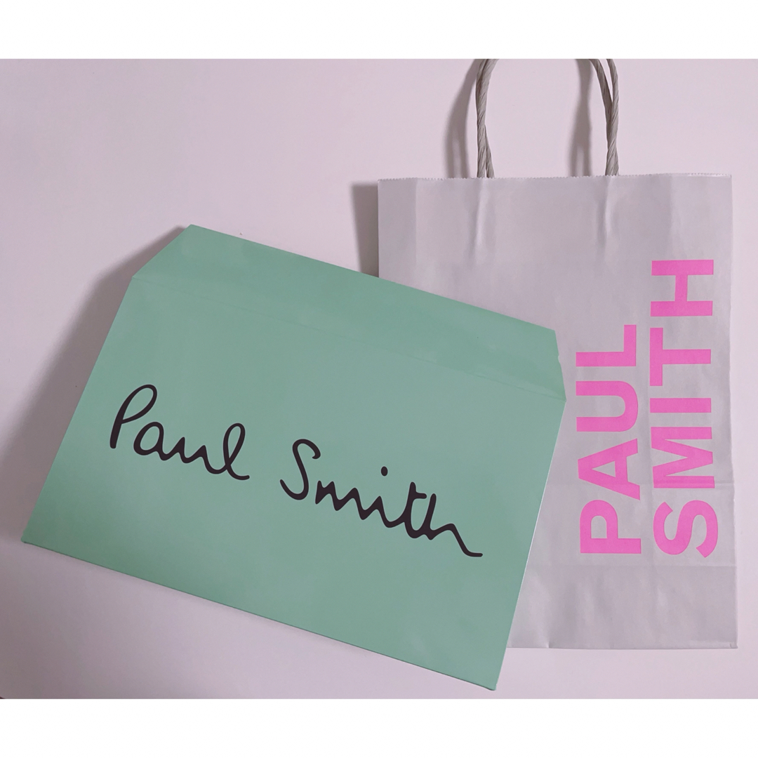 Paul Smith(ポールスミス)のPaul Smith 紙袋 ショッパー グレー ピンク エメラルドグリーン  レディースのバッグ(ショップ袋)の商品写真