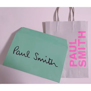 ポールスミス(Paul Smith)のPaul Smith 紙袋 ショッパー グレー ピンク エメラルドグリーン (ショップ袋)