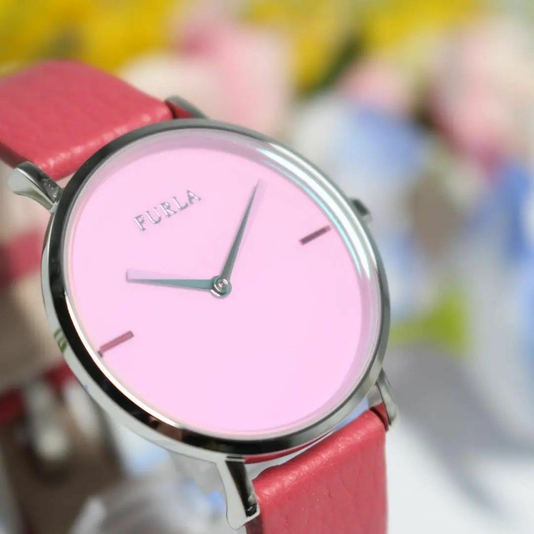 新同品 フルラ FURLA 革ベルト レディース クォーツ腕時計 箱・カード