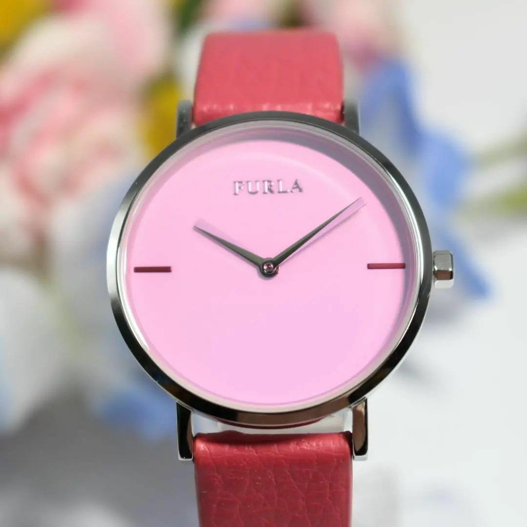 新同品 フルラ FURLA 革ベルト レディース クォーツ腕時計 箱・カード