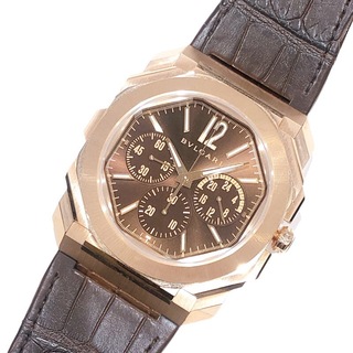 ブルガリ(BVLGARI)の　ブルガリ BVLGARI オクトフィニッシモクロノグラフGMT 103468 ブラウン メンズ 腕時計(その他)