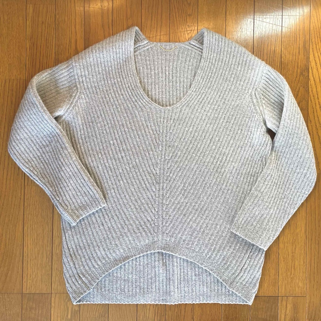 L'Appartement ★Vネック KNIT TOP グレー