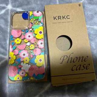 iPhone14Pro Maxケース　花柄(iPhoneケース)