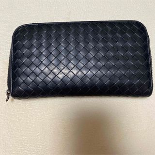 ボッテガヴェネタ 長財布 バイソン ブラック BOTTEGAVENETA  財布ヘビ柄