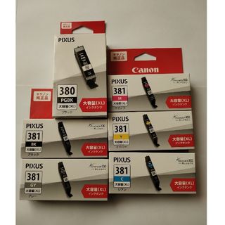 キヤノン(Canon)の新品 純正 キヤノン インク BCI-381 5色 380 1色 合計6本セット(PC周辺機器)