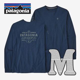 パタゴニア(patagonia)のパタゴニア　ロンT ロングT Tシャツ 紺　M　新品未使用(Tシャツ/カットソー(七分/長袖))