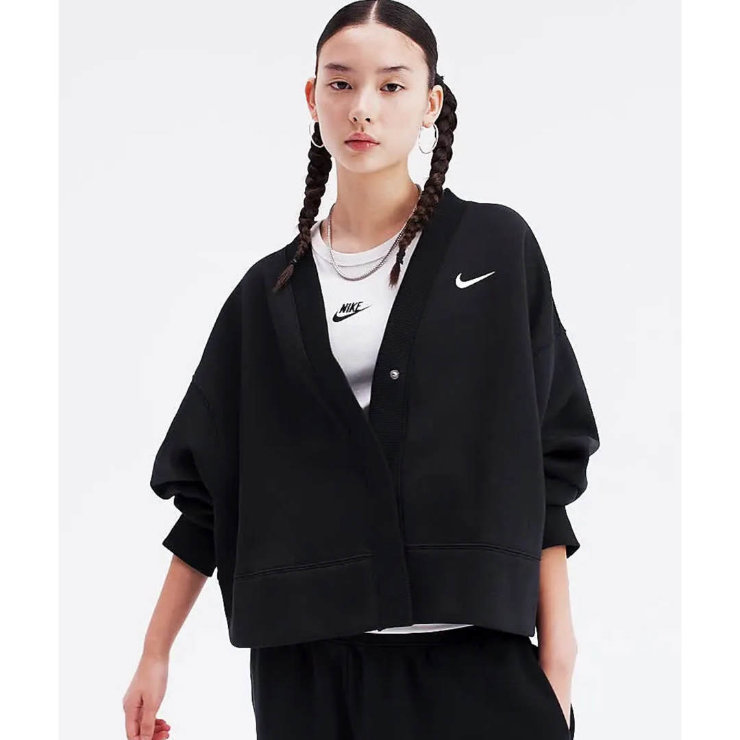 NIKE(ナイキ)のL 新品 ナイキ スウェット フェニックス カーデ ショート丈 オーバーサイズ レディースのトップス(トレーナー/スウェット)の商品写真