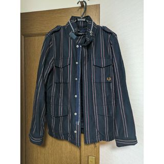 フレッドペリー(FRED PERRY)のFRED PERRY ボア付き ストライプ ジャケット(ブルゾン)