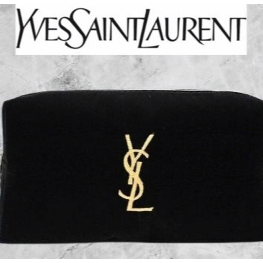 Yves Saint Laurent(イヴサンローラン)のイヴサンローラン ムック本付録 ロゴ刺繍ポーチ レディースのファッション小物(ポーチ)の商品写真