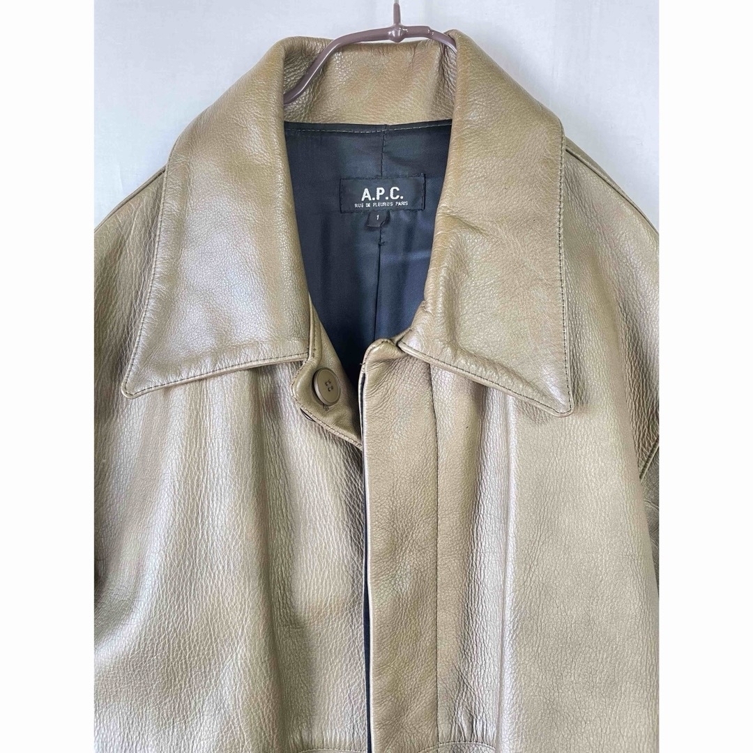 A.P.C - A.P.C. レザーステンカラーコート90s Vintage の通販 by A.P.C - A.P.C. レザーステンカラーコート90s Vintage の通販 by