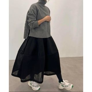 ドゥロワー(Drawer)のlig. リグドット Msize sheer volume skirt(ロングスカート)