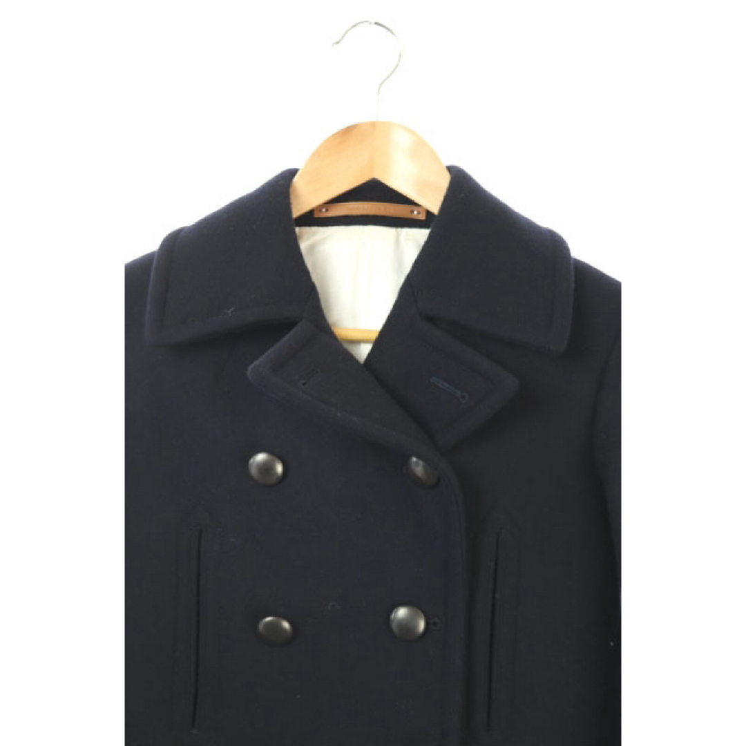 Scye(サイ)のscye basicsカシミア混メルトンウールPコート36サイズ レディースのジャケット/アウター(ピーコート)の商品写真