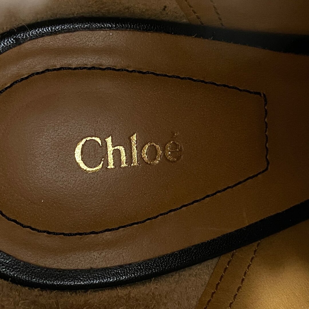 Chloe(クロエ)の2A14 Chloe クロエ フロントジップファーブーツ 36 ブラック レザー シューズ イタリア製 ボア ハイブランド レディースの靴/シューズ(ブーツ)の商品写真