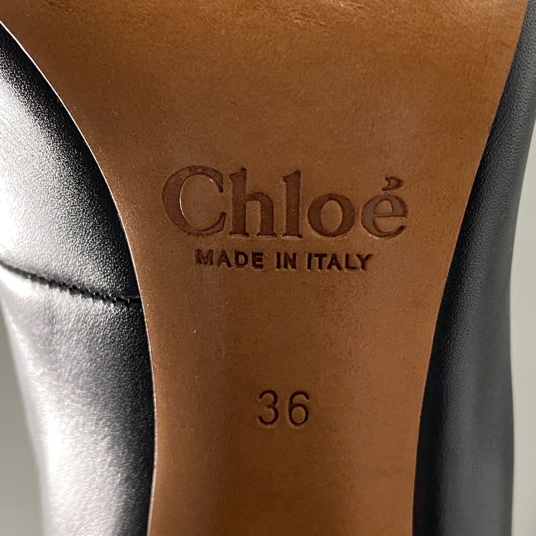 Chloe(クロエ)の2A14 Chloe クロエ フロントジップファーブーツ 36 ブラック レザー シューズ イタリア製 ボア ハイブランド レディースの靴/シューズ(ブーツ)の商品写真