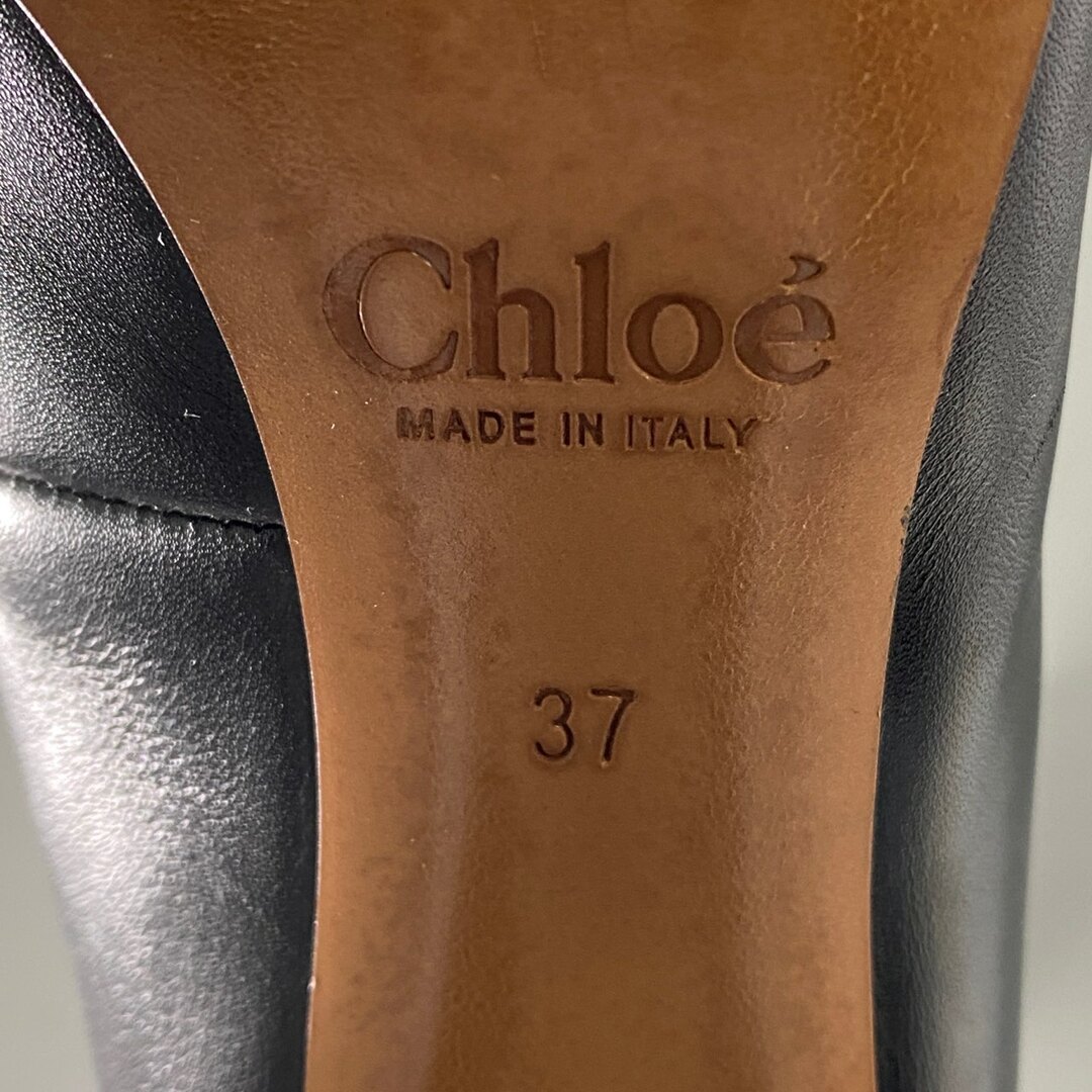 Chloe(クロエ)の3A14 Chloe クロエ フロントジップファーブーツ 37 ブラック レザー シューズ イタリア製 ボア ハイブランド レディースの靴/シューズ(ブーツ)の商品写真