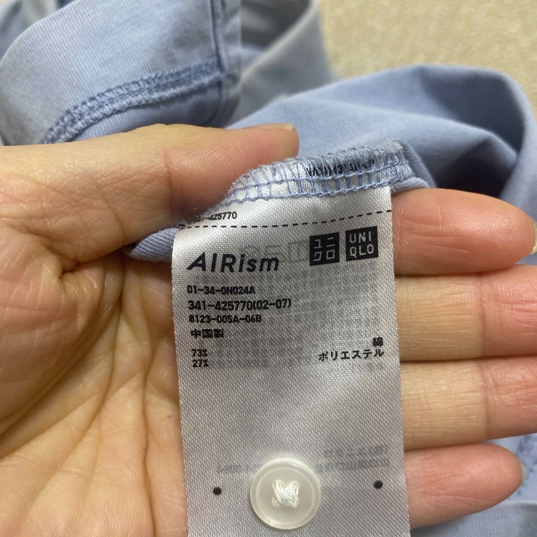 UNIQLO  グレー　薄いブルー　半袖　シャツ メンズのトップス(シャツ)の商品写真