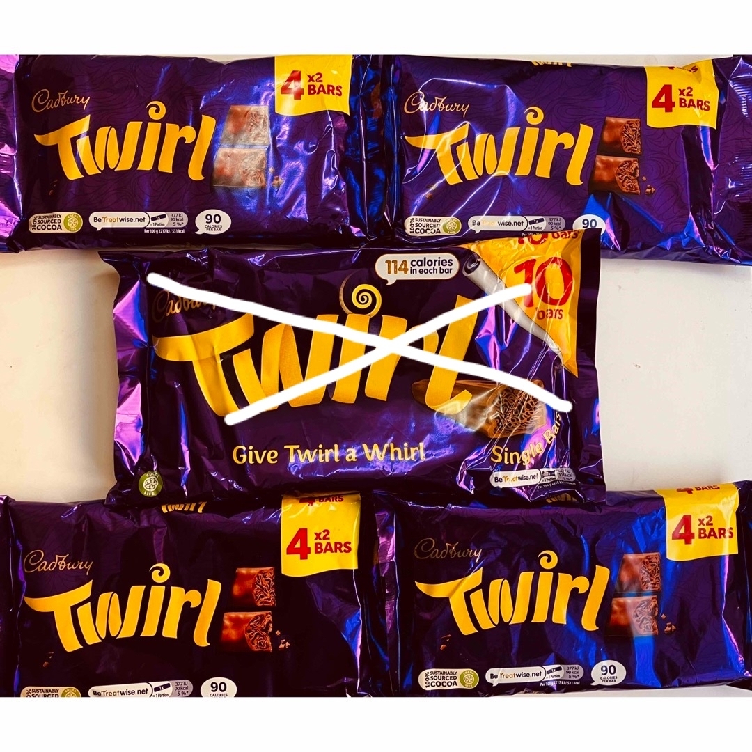 TWIRL キャドバリー チョコ 食品/飲料/酒の食品(菓子/デザート)の商品写真