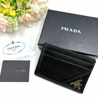 PRADA - 【極美品】プラダ マネークリップ サフィアーノ ゴールドロゴ カードケース