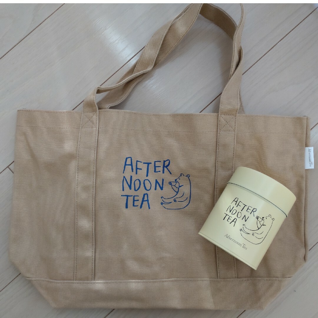 AfternoonTea(アフタヌーンティー)の【新品】 afternoon tea トートバッグ&キャニスター缶 サクマユウコ レディースのバッグ(トートバッグ)の商品写真