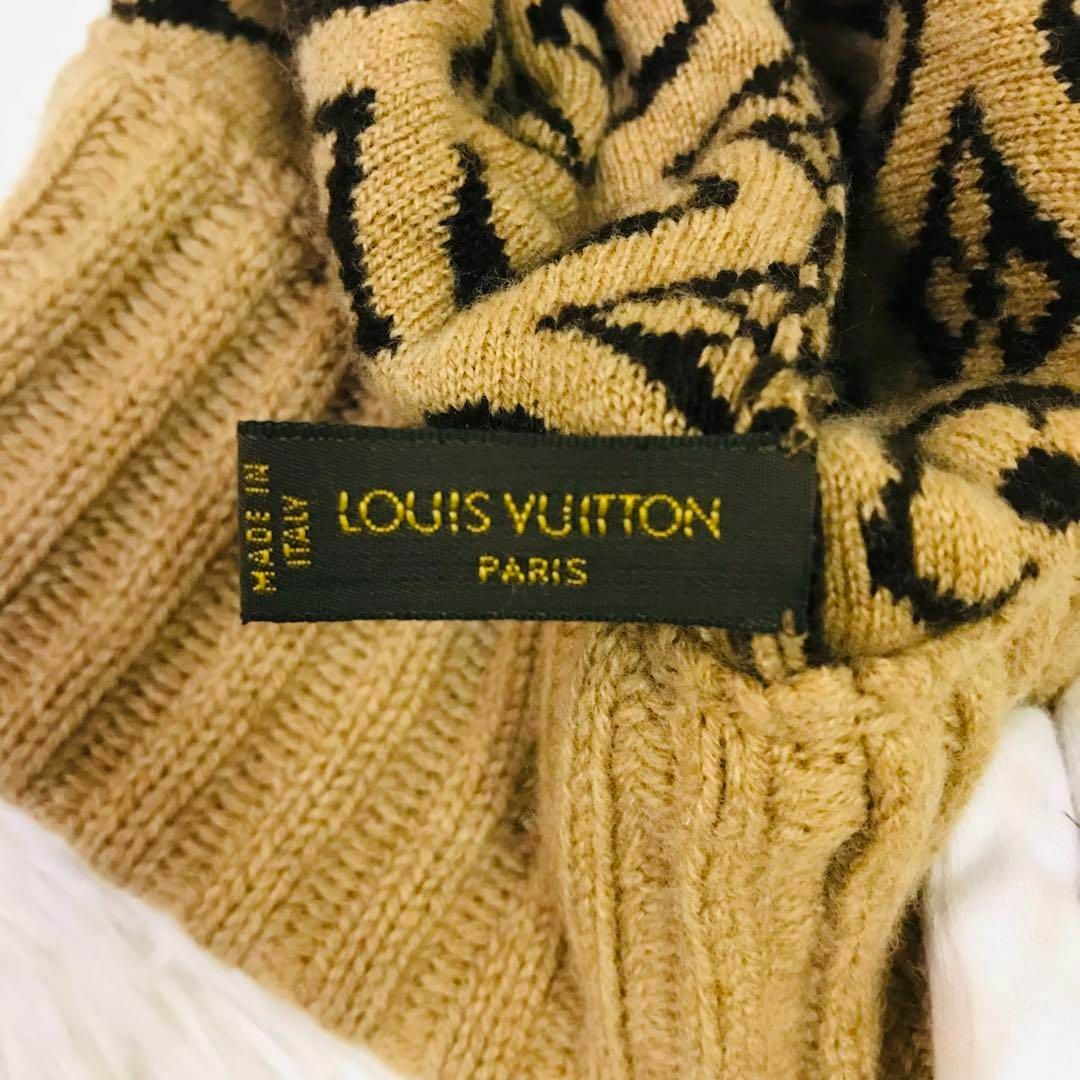 LOUIS VUITTON(ルイヴィトン)の【極美品】ヴィトン ニット帽 ボネスキー モノグラム カシミヤ フラワー レディースの帽子(その他)の商品写真