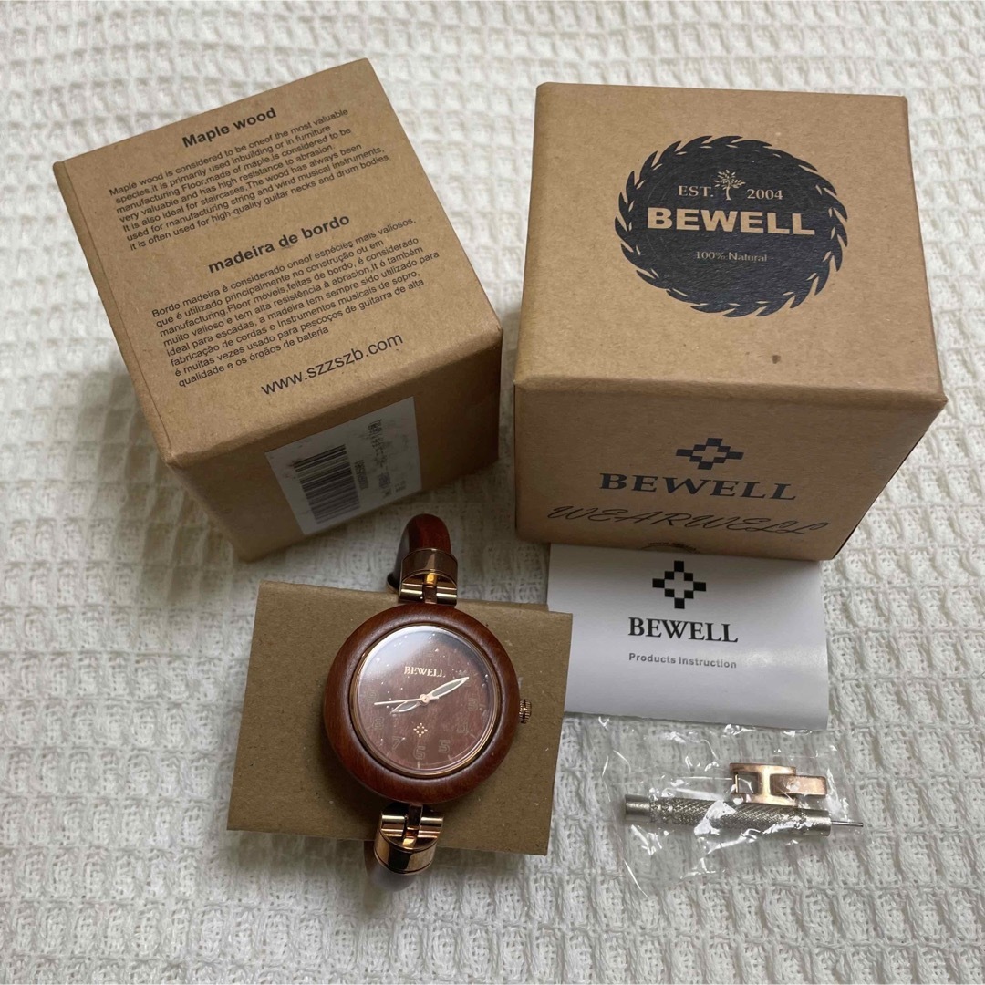 BEWELL 木製腕時計　レディース レディースのファッション小物(腕時計)の商品写真