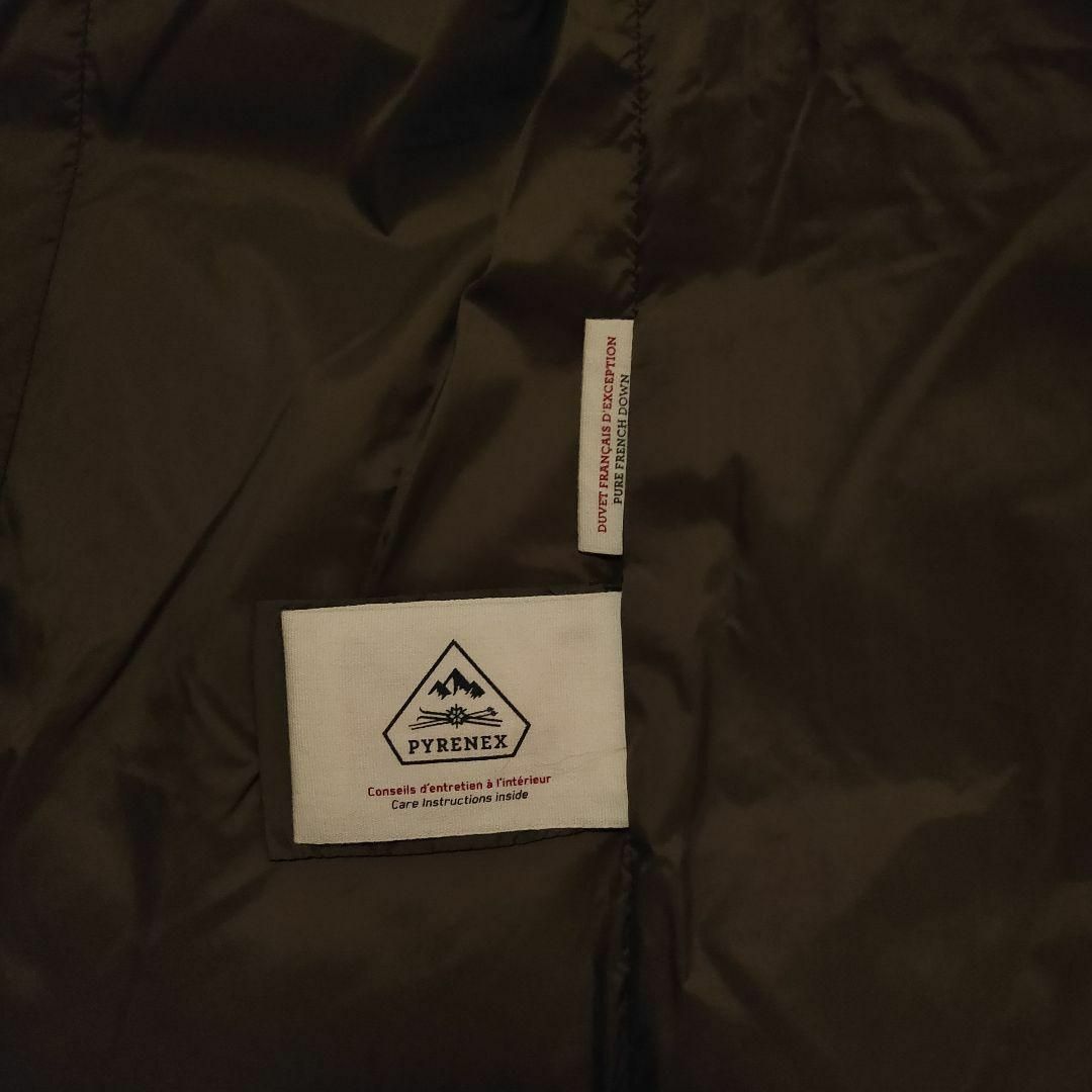 Pyrenex(ピレネックス)の美品ピレネックス ボルドー36 ベージュ ファー フード レディースのジャケット/アウター(ダウンコート)の商品写真