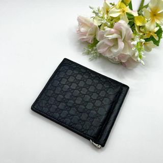 Gucci - 【極美品】グッチ マネークリップ マイクロシマ GGスプリーム ブラック