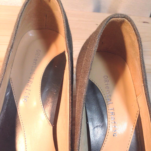 ORiental TRaffic(オリエンタルトラフィック)のラメ♡カーキ色 レディースの靴/シューズ(ハイヒール/パンプス)の商品写真