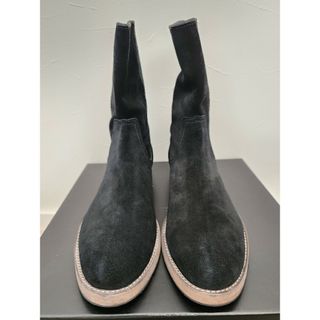 ダブルジェーケー(wjk)のwjk back zip boots スエード 黒 サイズ42(ブーツ)