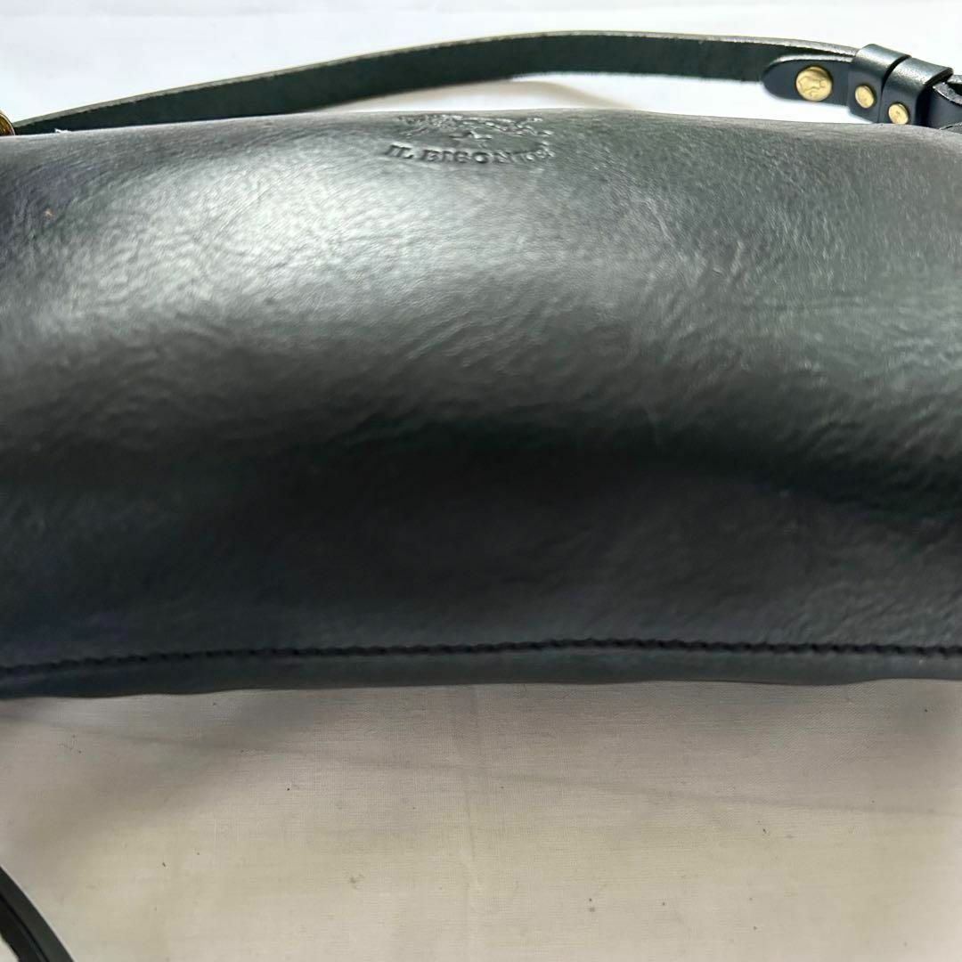 IL BISONTE(イルビゾンテ)の✨極美品✨ 2way イルビゾンテ　ショルダーバッグ　レザー　本革　黒　ブラック レディースのバッグ(ショルダーバッグ)の商品写真