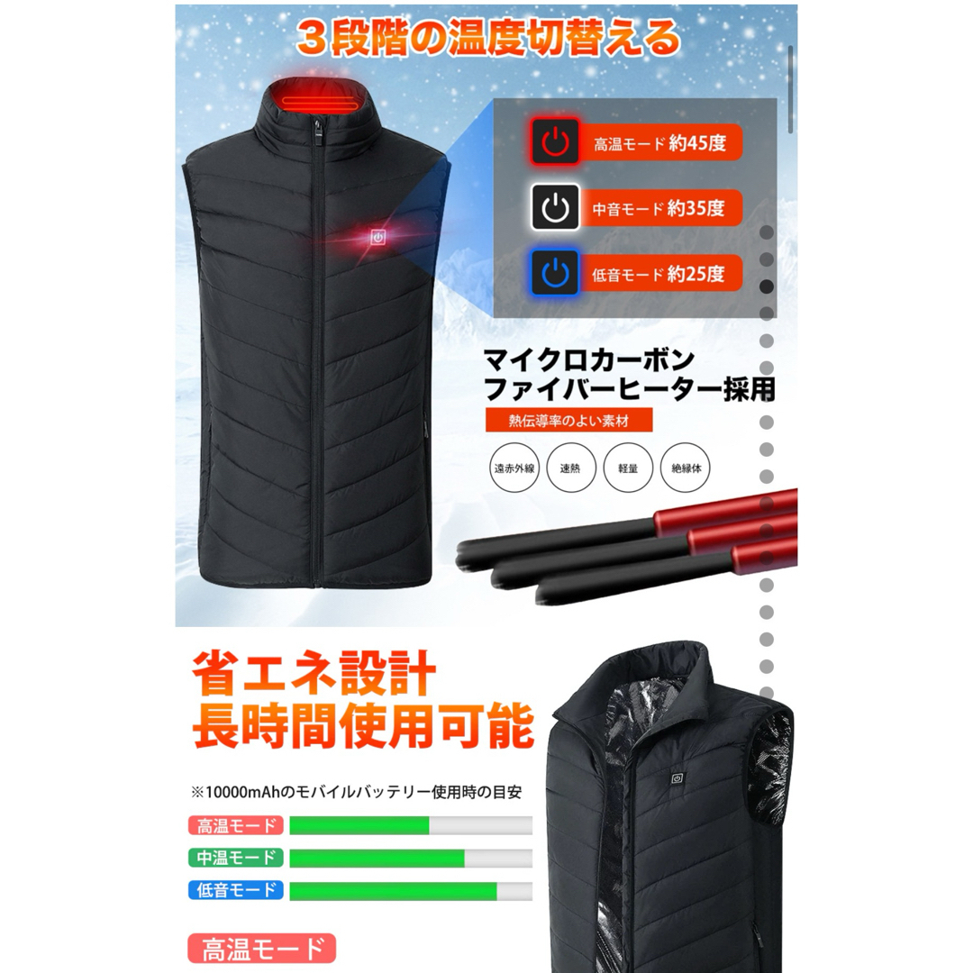 電熱 ダウン ネイビー レディースのジャケット/アウター(ダウンジャケット)の商品写真