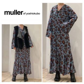 ミュラーオブヨシオクボ(muller of yoshiokubo)のmuller of yoshiokubo グラナダドレス　花柄 ワンピース　38(ロングワンピース/マキシワンピース)