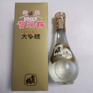 【新品】特製ゴールド賀茂鶴　純金箔入　大吟醸180ml　匿名配送(日本酒)