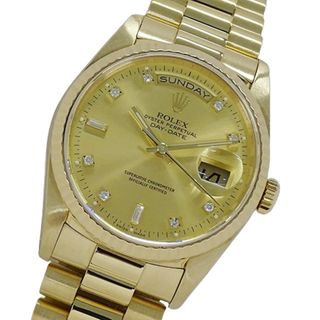 ロレックス(ROLEX)のロレックス ROLEX デイデイト 18238A L番 時計 メンズ ブランド 2Pバケット 8P ダイヤモンド 自動巻き AT 750YG 18K 金無垢 ゴールド 磨き済み【中古】(腕時計(アナログ))