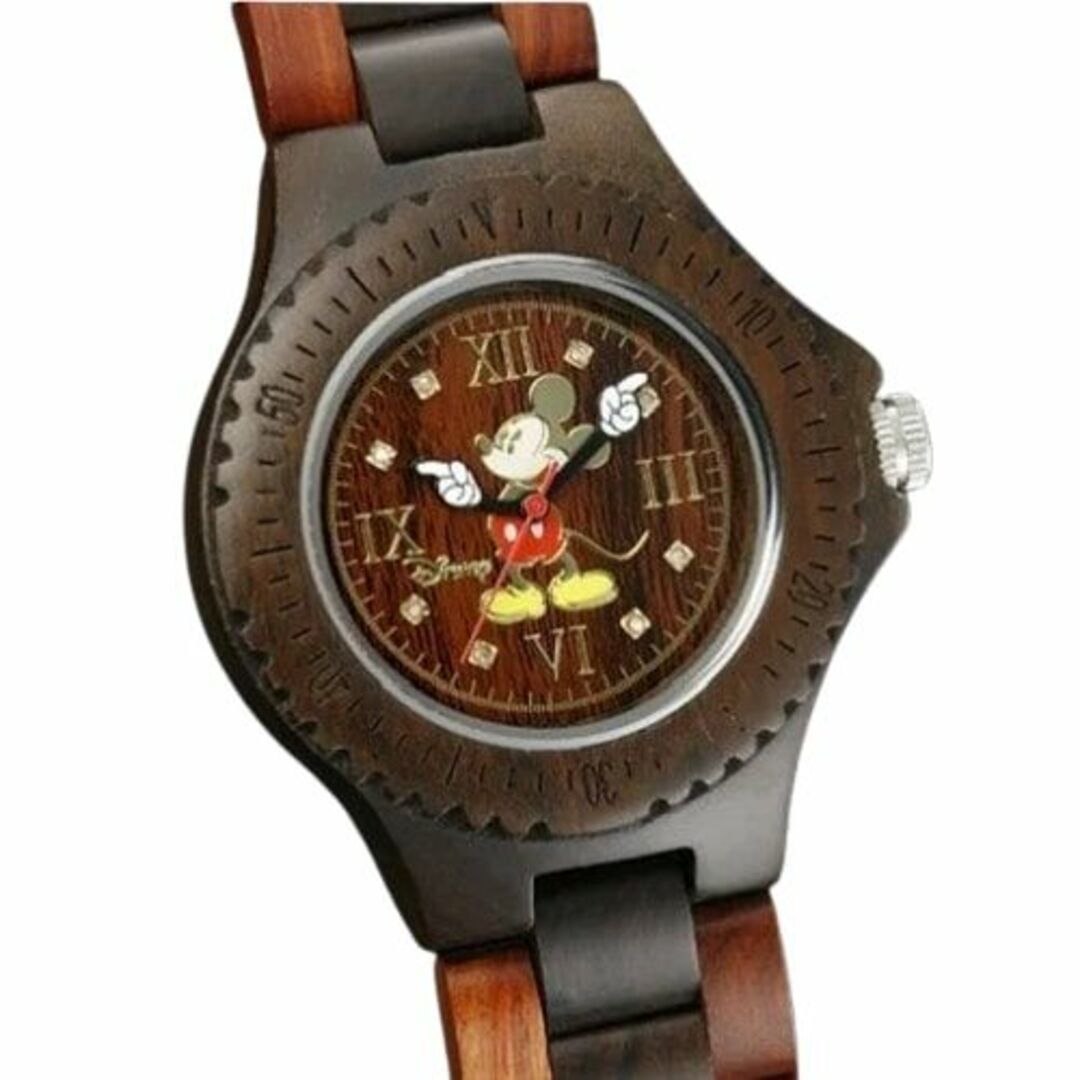 Disney(ディズニー)の【新品 未使用】ミッキ－ウッドウォッチ 腕時計 ディズニー A-00218 レディースのファッション小物(腕時計)の商品写真