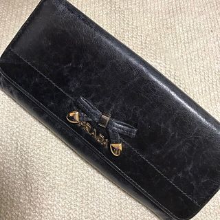 プラダ(PRADA)のプラダ  PRADA  長財布  人気の黒！！(財布)