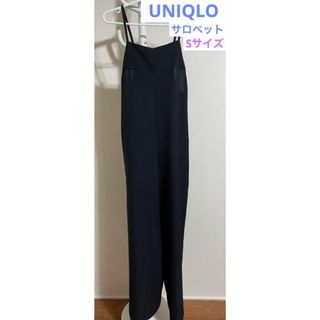 UNIQLO - リネンブレンドサロペット 黒 オンライン限定サイズ 完売品の